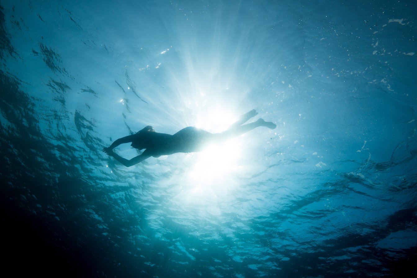 Woman swimming